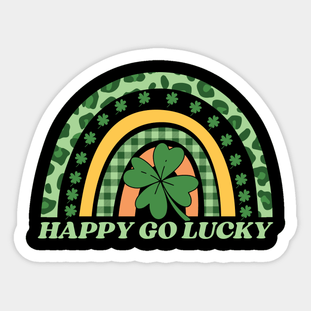 Happy Go Lucky Rainbow Clover Sticker by Skinite